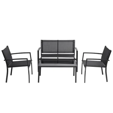 Outdoor Furniture Set: 4-Piece Patio Conversation Sofa Set