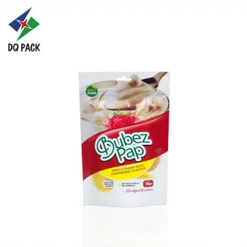 Mixed grain doypack packaging with zipper and hole