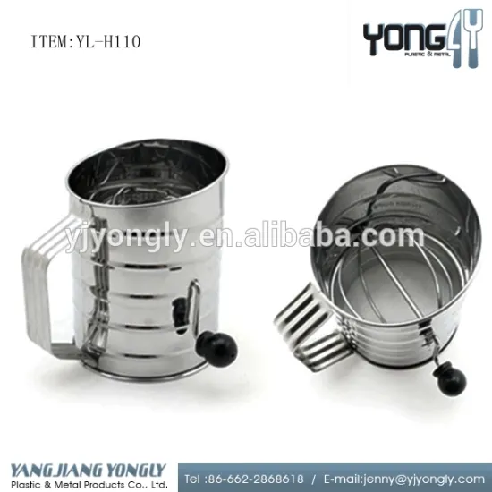Stainless Steel flour sifter loose powder jar with sifter