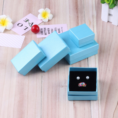 Light Blue Cheap Jewelry Box Custom Packaging