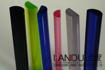 transparent color acrylic half round rods