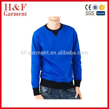 Plain cotton fleece hoodies long sleeve jersey pullover crew neck