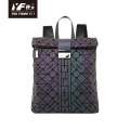 Laptop bag fashion PU geometric luminous backpack bags