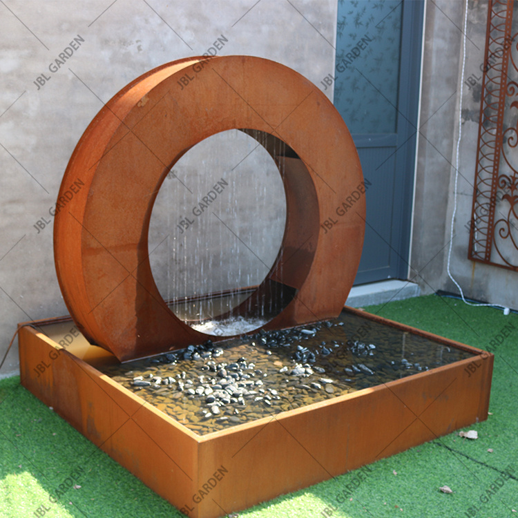 Garden corten steel waterscape