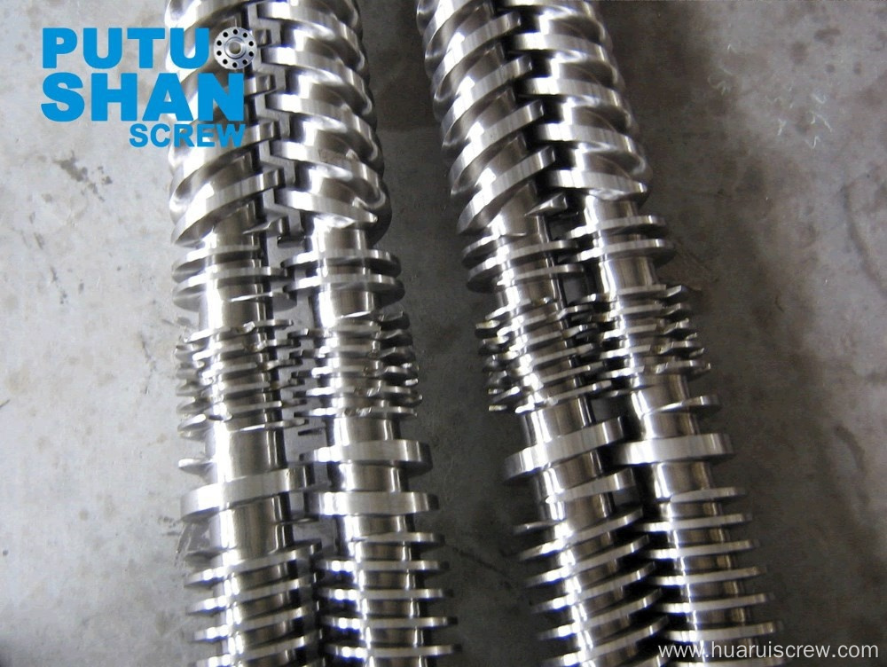 Bimetallic parallel twin screw for PVC extruder(WPC)