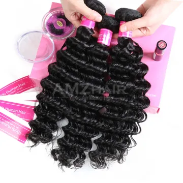 Deep Wave Raw Mink Peruvian Human Virgin Cuticle Aligned Hair 3 Bundles Vendor Cheap Natural Remy Human Hair Extension Wholesale