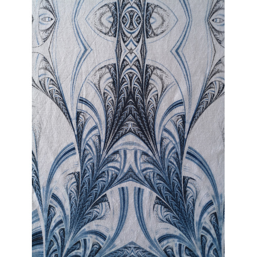 Border Design Rayon Poplin Utskrift Bred Bredd Tyg