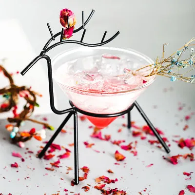 Fancy Metal Deer Shaped 160ml Cocktail Juice Glass