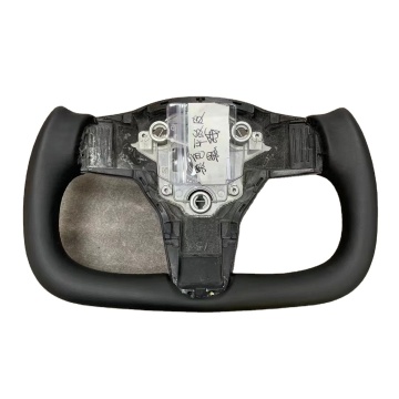 Customized Te-sla Model Y Model 3 Carbon Fiber and Leather U Shape Steering Wheel