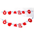 Button Up Educational Toys needle punched non-woven felt Christmas flags hanging flags Supplier