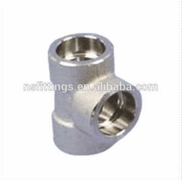 A516 GR65/70 asme b16.11 SW stainless steel tee class 3000/6000