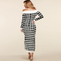 Women's Sexy Off Shoulder Long Sleeve Dress