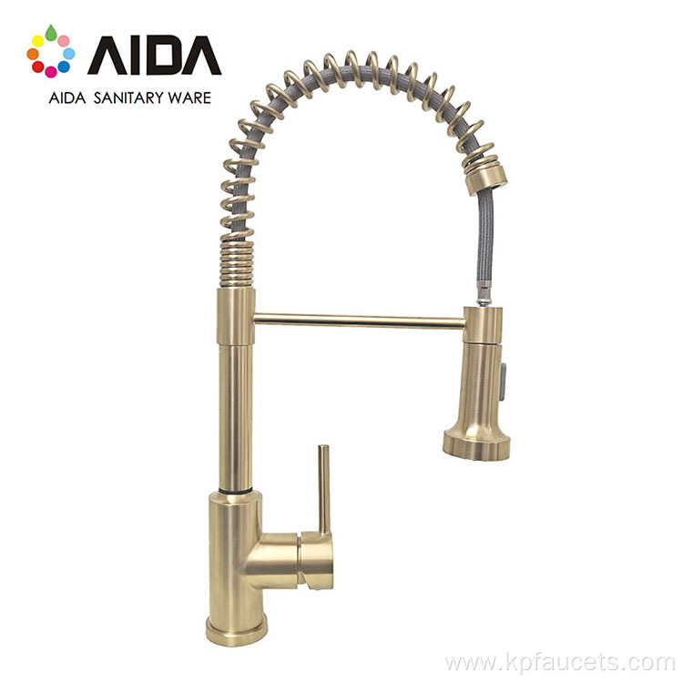 Commercial Single Handle Deck Mount Gold Tap