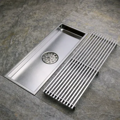 Stainless Steel Linear Shower Floor Drain - Rectangular Shower Drain