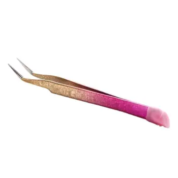 Professional Manicure Tools: Multi-functional Double-ended Tweezers with Silicone Press Stick and Embossing Silicone for Nail Art