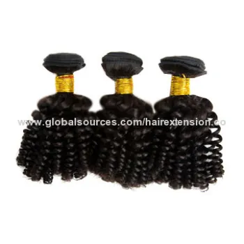 10-inch Natural Color Kinky Curl Human Hair Weave
