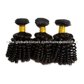 12-inch Natural Color Kinky Curl Human Hair Weave