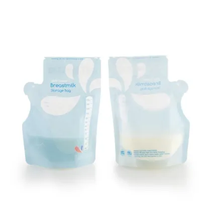 Custom baby breast milk bag with double zipper Breast milk  bags packaging Breast milk storage bags