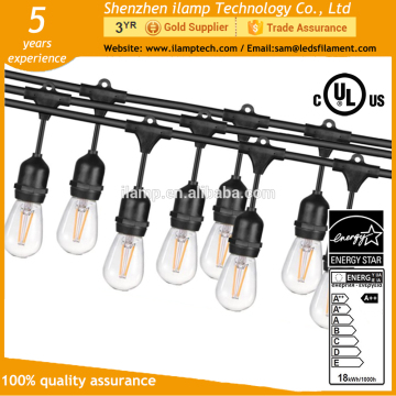 ilamptech high quality factory price E26 UL certificate outdoor decorative led string lighting