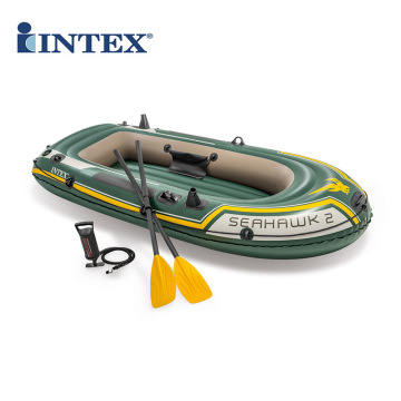 Seahawk Summer Portable Intex 68347 2-Person Boat Set - Inflatable Fishing Kayak