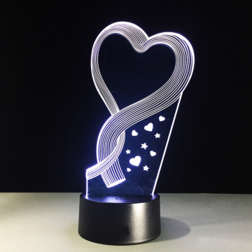 Novelty LED 3D Illusion Creative Visual Colorful Fixture - Romantic Valentine's Day Gift