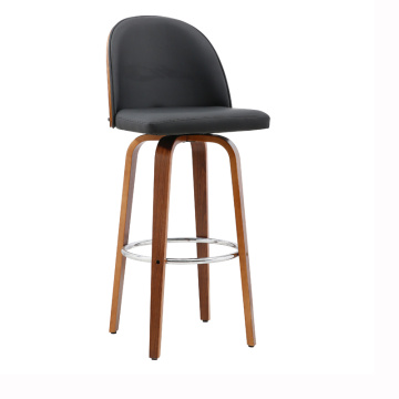 Wood Stool Rounded Bar Chair Dining