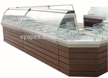 APEX commercial supermarket or store coffee color deli showcase