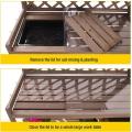 Brown Potting Bench Outdoor Gardening Work Bench with Sink & Lid Factory