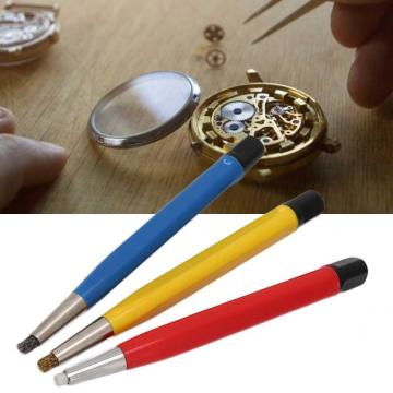 3pcs/set Rust Removal Brush Pen Fiberglass Brass Steel Scratch Brush Clean Pen Watch Parts Polishing Tool Watch Parts Accessory