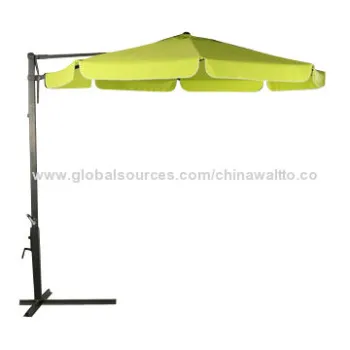Outdoor hanging umbrella with powder coating finish