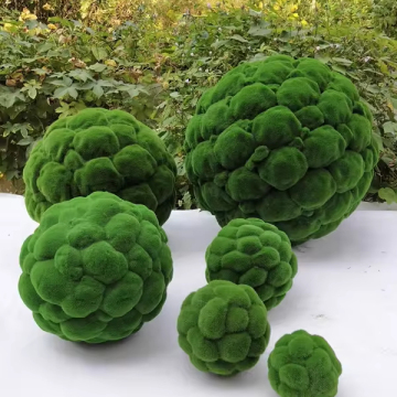 Boules de mousse de plante artificielle en gros pour les décorations de mariage et de centre commercial