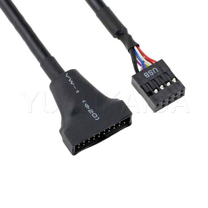 usb 20 pin to 9 pin cable