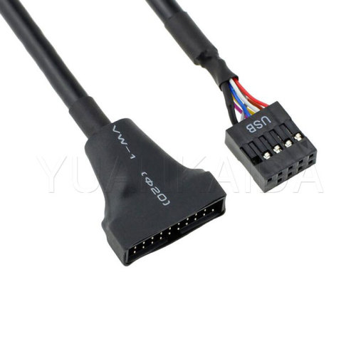 USB3.0 20-Pin to USB 2.0 9-Pin Cable