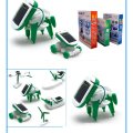 6 IN 1 Solar Robot Model Kit Science Toys for Children DIY Assemble Airplane Boat Car Train Model Educational Christmas Gifts