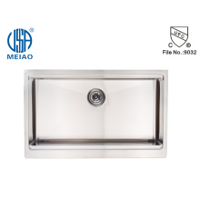 Plano de acero inoxidable frontal fregadero de cocina de morden