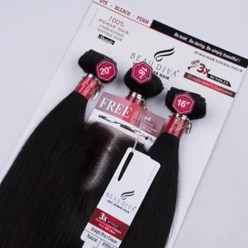 virgin hair mongolian straight lace closure with bundles  60g 60g 55g one pack solut hair