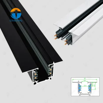 European Hot Sale LED Tracklight Showroom Lighting - Aluminum 4-Wire Recessed Track Rail for LED Lamps