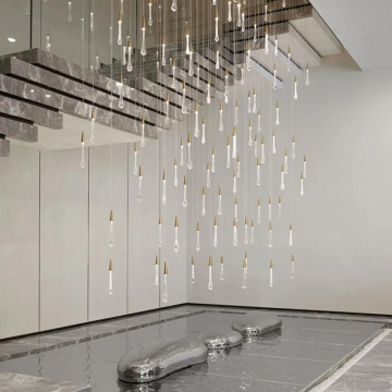 Custom Art Deco Modern Blown Glass Chandelier for Living Room and Hotels