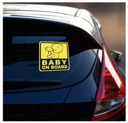Custom Car Stickers Safety Warning Label