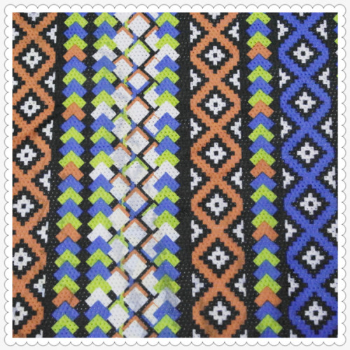 Colorful geometric figure pattern polyester printed cloth