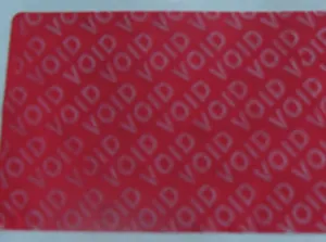 Red non residue Label