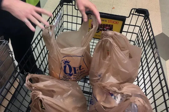 Environmentally Eco Friendly Reusable Poly T Shirt Bags