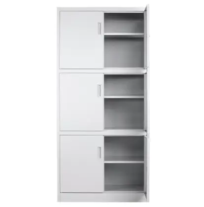 Three Part Six Door Metal Office Cupboard