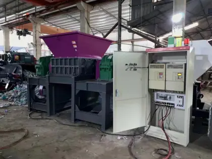 Industrial Waste Plastic Paper Board Twin Shaft Shredder