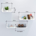 Floating Wall Shelf Set of 3 U Shape