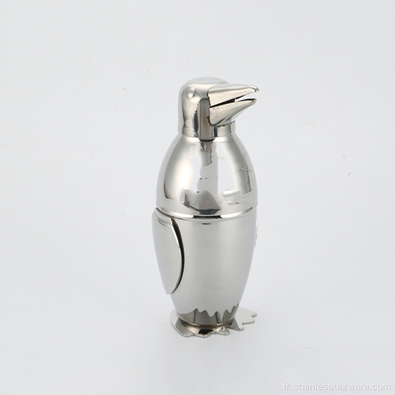 Shaker en acier inoxydable en forme d'animal pingouin 300ML 500ML