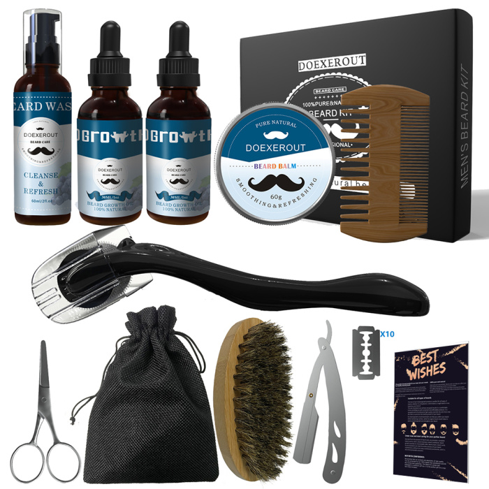 11 peça de beleza de barba produtos