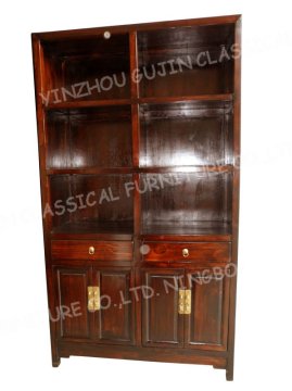 chinese antique reproduction furniture wood shelf cabinet with storage