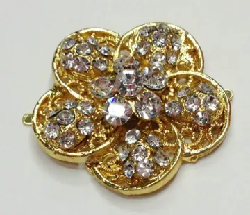 Flower Designs Rhinestone Shoe Clips