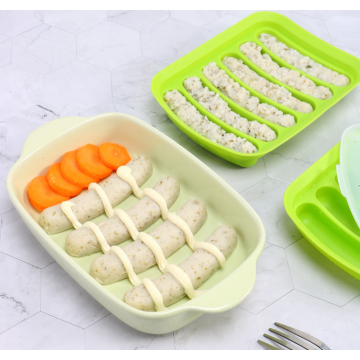 Custom 6-Cavity Handmade Hot Dogs Silicone Sausage Mold